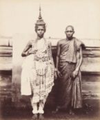 W.H.L. Skeen &Co. (active 1860-1920) Male Dancer and a Priest in a Buddhist Temple, Ceylon, c.1880