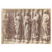 Charles Marville (1816-1879), attr. Figures, Portal of Reims Cathedral, 1853-54