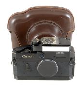Black Canon P Rangefinder Camera. With black Canon meter.