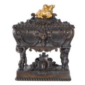 French bronze and parcel gilt casket Late 19th century