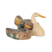 A group of three carved wooden folk art pieces England, 19th and 20th century