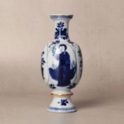 A Chinese blue and white 'ladies' vase, Qing dynasty, Kangxi period 清康熙 青花仕女圖瓶 《玉》款 | Santos Collect