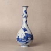 A fine Chinese blue and white 'fishermen' vase, Qing dynasty, Kangxi period 清康熙 青花漁夫圖瓶 | Santos Coll
