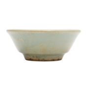 A small Chinese Longquan celadon-glazed washer, Song-Yuan dynasty 宋至元 龍泉窯青釉洗