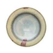 A small Chinese Jun purple-splashed dish, Yuan dynasty 元 鈞窯天青釉紫斑盤