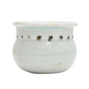 A Chinese iron-spotted qingbai rice measure, Southern Song dynasty 南宋 青白釉鐵斑米斗