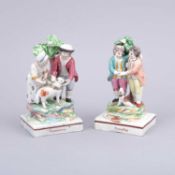 A pair of Staffordshire pearlware figures of Fondness and Friendship