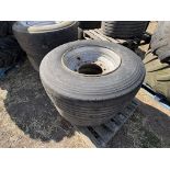 Pair of 10 Stud Rims with 385/65 R22.5 Tyres