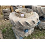 Pair of Goodyear 14.9 R28 Dual Wheels