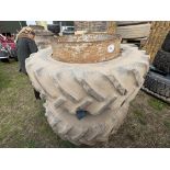 Pair of Goodyear Dual Wheels with 18.4 R38 Tyres