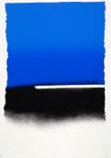 Rupprecht Geiger. Moduliertes Blau über Schwarz / blau – schwarz. 1963