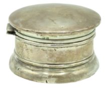 A 1919 Birmingham silver powder box with mirror, r