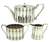 An 1876 Victorian London silver bachelor tea set b