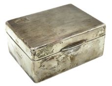 A 1940 Birmingham silver tobacco box by William Ne