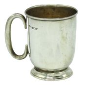 A 1921 Sheffield silver christening cup by C. W. F