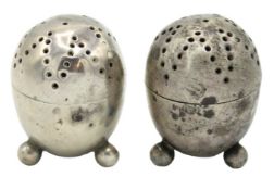 A small pair of 1891 Victorian Sheffield silver sa