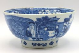 An 18thC. Chinese Kangxi period blue & white bowl