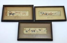 Three 19thC. Victorian framed silk Stevengraphs de