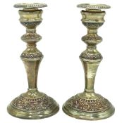 A pair of 1969 Birmingham silver candle sticks by