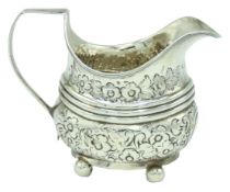 An 1809 George III London silver cream jug by Samu