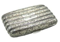 An 1887 Victorian Birmingham silver cigarette case
