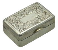 An antique Chinese silver vinaigrette with gilded