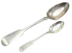 An 1858 Victorian Exeter silver tablespoon by Edwa