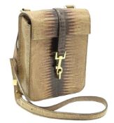 A Gucci snake skin leather bag, 170mm high x 132mm