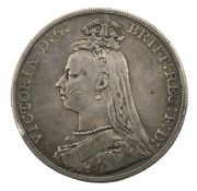An 1891 Victorian silver jubilee head crown, 27.8g