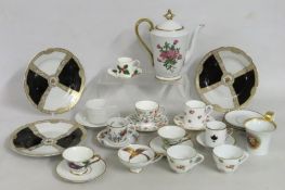 A quantity of various porcelain items including Hut