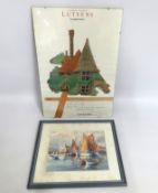 A mounted Lutyens exhibition poster twinned with a