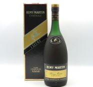 A boxed one litre bottle of Remy Martin cognac