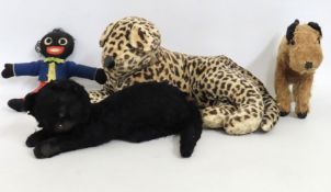 Four vintage stuffed toys comprising a Merrythough