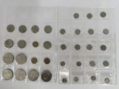 A selection of silver & nickel coinage to include