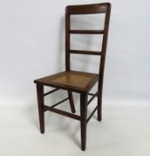 A cane seated bedroom chair, 930mm tall