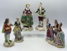 A selection of continental & English porcelain fig