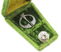 A 1963 Scottish silver kilt pin by F. Narborough t