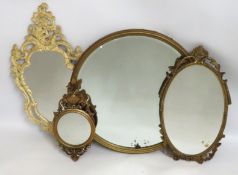 Four decorative mirrors, tallest 616mm