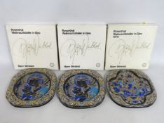 A boxed quantity of three decorative Rosenthal art