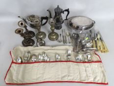 A quantity of silver plated wares & similar items