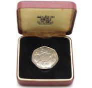 A Royal Mint boxed 1973 50p coin