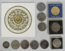 A 1942 0.900 silver half dollar, 12.4g, two £5 cro