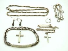 A silver identity bracelet 