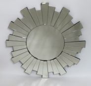 A reto styled sunburst mirror, 800mm diameter
