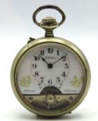 A base metal Ardito eight day movement pocket watc