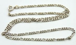 A silver Figaro chain, 450mm long, 8.1g