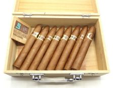 A case containing eight Vegas Robaina Unicos cigar
