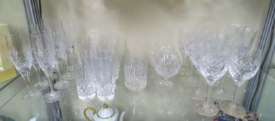 A collection of Royal Doulton cut glass crystal, e