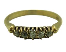 An 18ct gold ring set with approx. 0.15ct diamond,