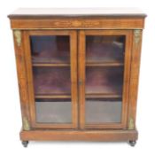 A Victorian inlaid burr walnut pier cabinet, 1040m